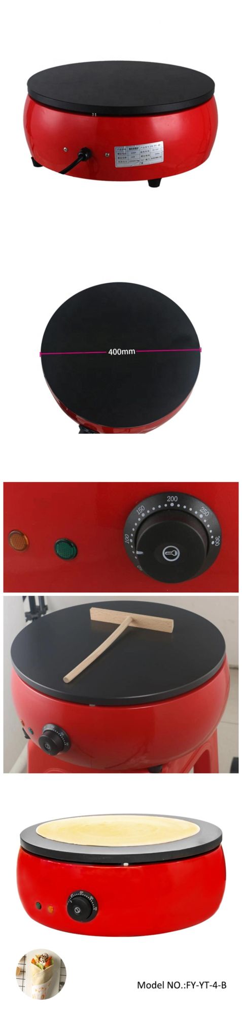 New Design Professional Mini Crepe Maker Commercial Use Kitchen Equipment Crepe Machine Electric Pancake Maker