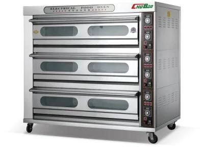 3 Deck 9 Tray Electric Pizza Oven for Food Oven Commercial Equipment Bakery Machine Pizza ...