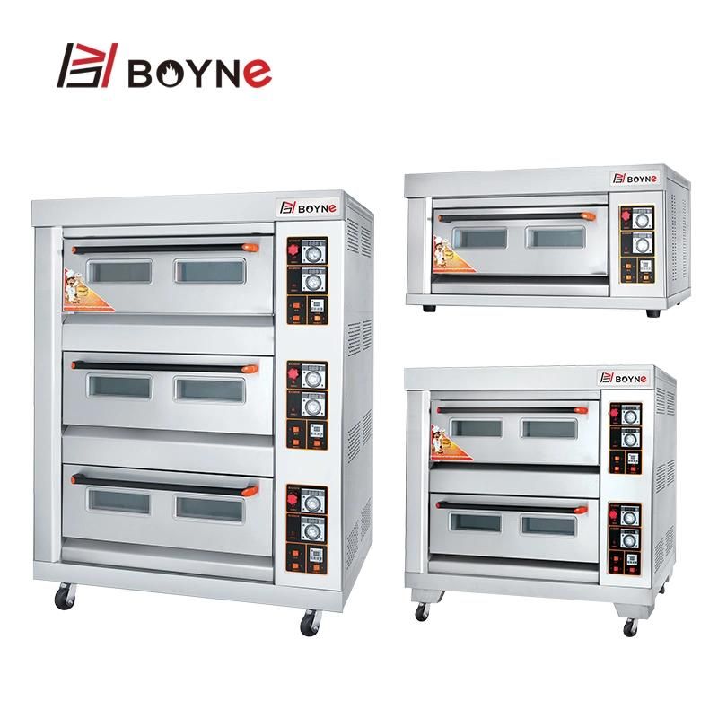 Commercial Gas Bakery Bread Oven Three Deck Six Trays Bread Oven