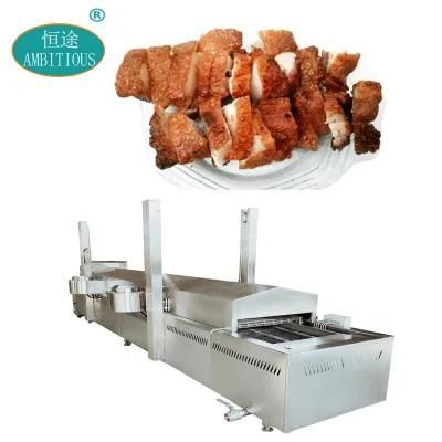 Pork Belly Industrial Fried Machine Conveyor Mesh Belt Continuous Fryer