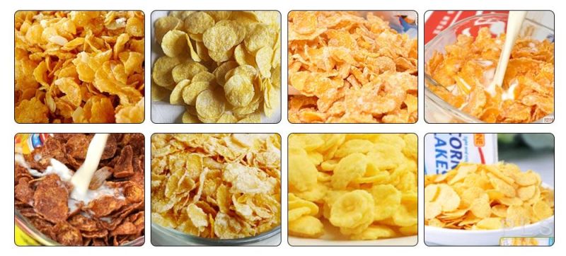 China High Capacity Automatic Breakfast Cereal Corn Flakes Making Machinery