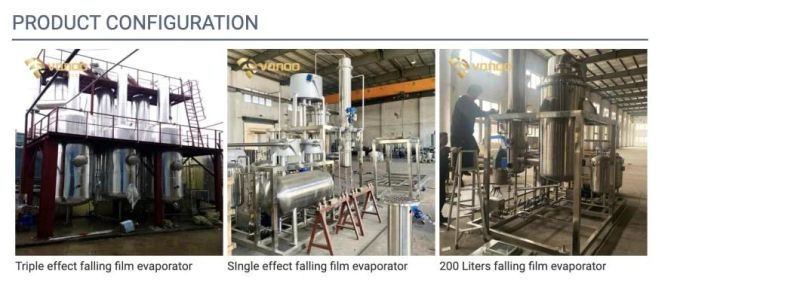 Falling Film Evaporator Used for Juice, Medicine, Food Processing, Beverage, Light Industry, Environmental Protection and Chemic
