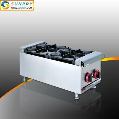 Chinese Commercial Oven Table Top 2 Burner Gas Stove