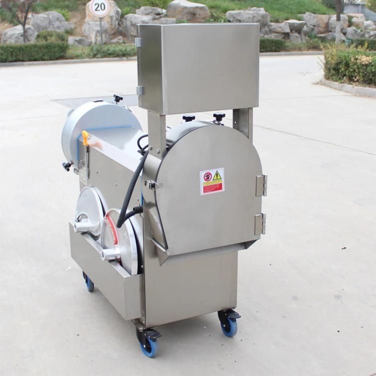 Automatic Double Head Vegetable Cutter Fruit Potato Cabbage Garlic Parsley Cutting Machine