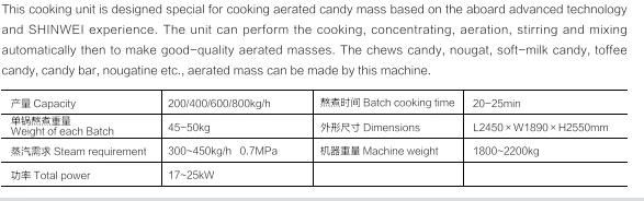 Sct Single and Double Cooker and Aeration Machine for Boiled Sugar
