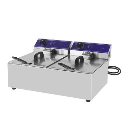 Commercial Electric Deep Fryer RoHS Proved Double Tank Fryer