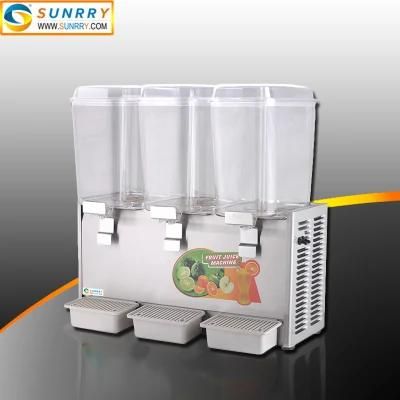 3 Tanks Commercial Hotel Cold Refrigerated Juice Dispenser for Sale
