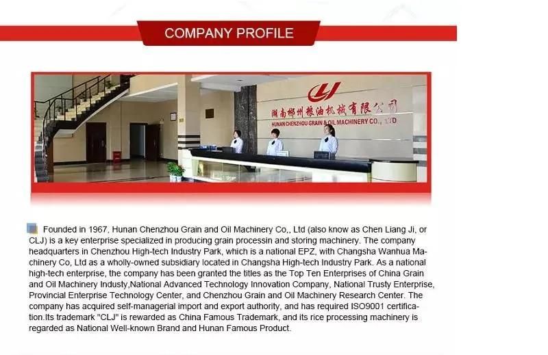 Clj Low Temperature Circular Paddy Dryer Rice Mill Machine for Rice Processing