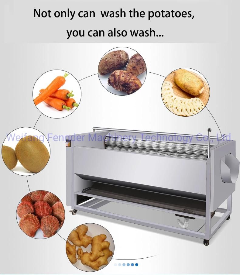 1/6vegetable Cleaning Machinery Machine Industrial Fresh Vegetable Fruits Cleaning Drying Processing Machinery Dry Dates Washing Machine