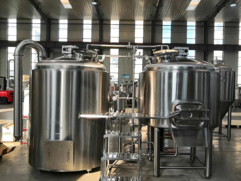 SS304 Brewhouse Two Vessel Fire Heating 5bbl Brewery Equipment