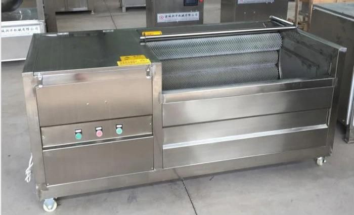 China Supplier Stainless Steel 304 Material Continuous Potato Washing Peeler Food Machine