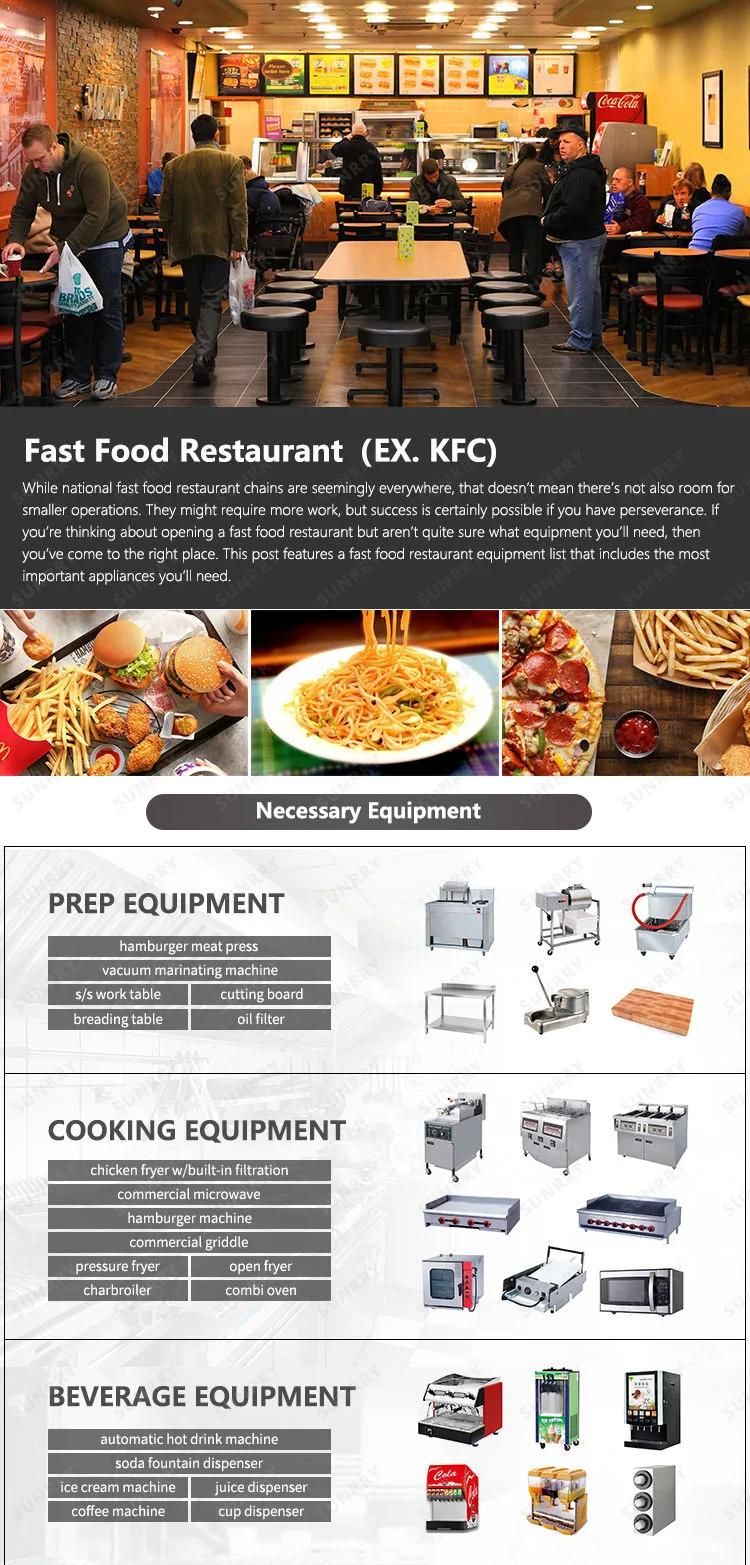 Kfc Restaurant Equipment One-Stop Design Used Fast Food Equipment Solution for Fast Food Shop