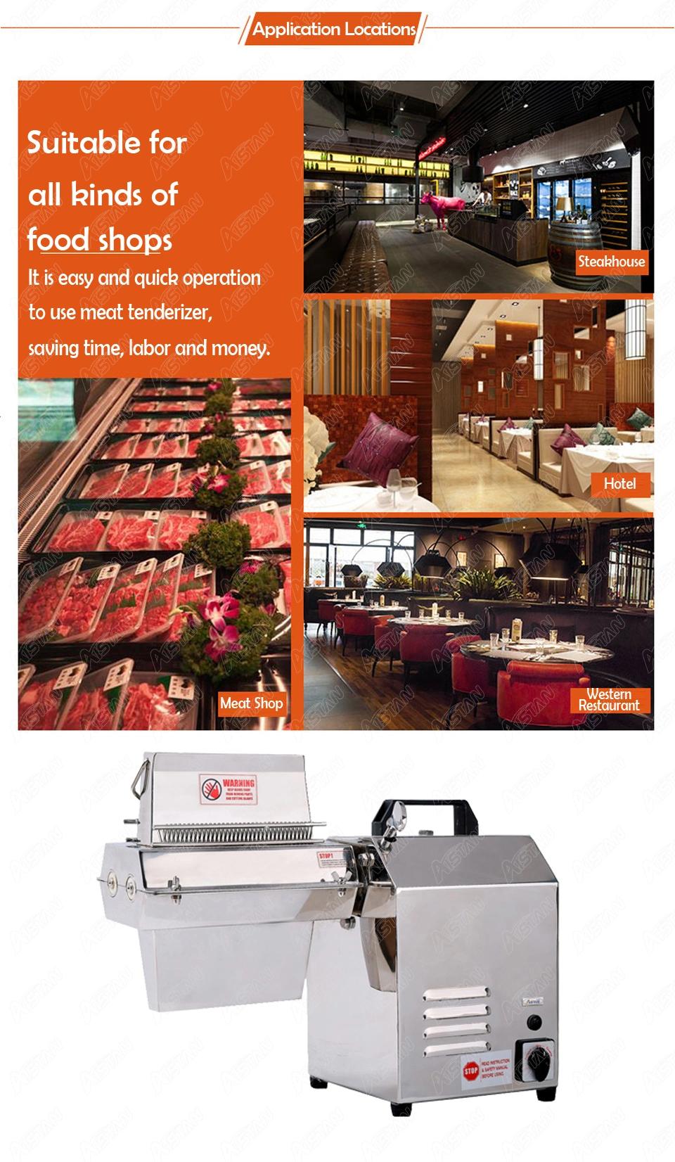Ets511 Table Top Electric Commercial Stainless Steel Meat Tenderizer Machine Steak Beef Meat Tenderizering 110V 220V