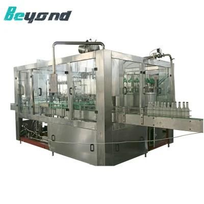 Liquid Carbonated Water Glass Bottle Beer Washer Capping Filling Machine