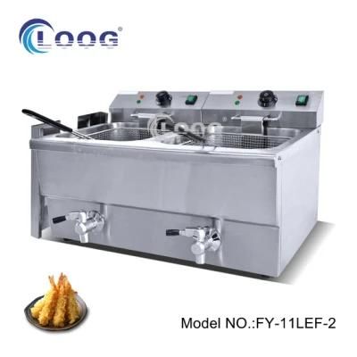Best Selling Commercial Use Fryer Machine 2 Tanks Fast Food Deep Fryer Restaurant Deep ...