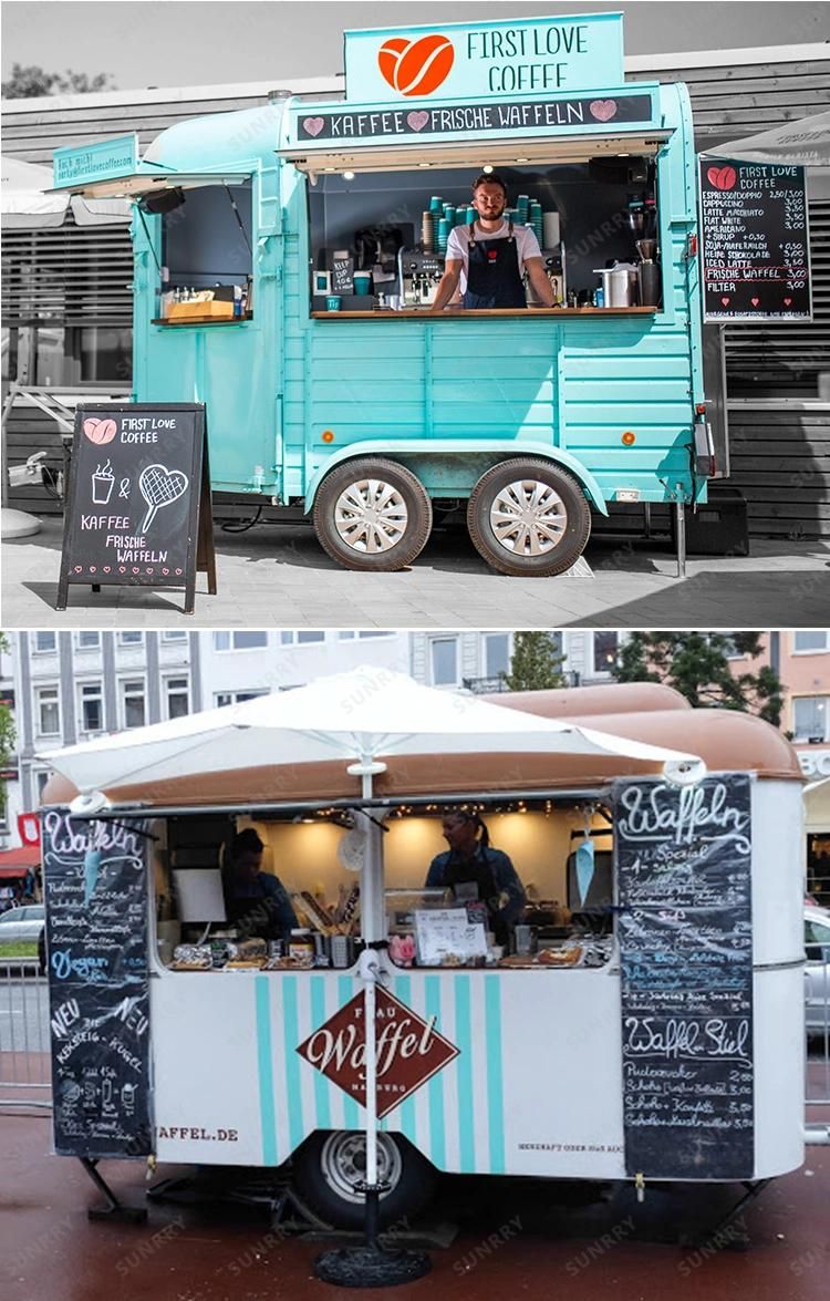 Hot Selling Mobile Food Trailers Fully Equipped Food Truck Equipment Hot Dog Electric Mobile Food Carts for Sale