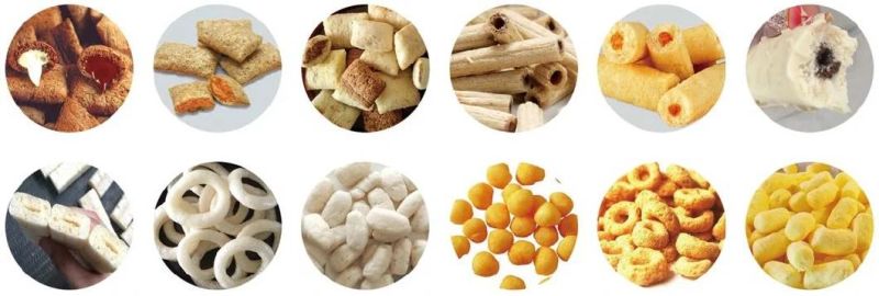 Double Screw Breakfast Cereal Corn Pellet Frying Choco Chips Pan Puff Snacks Cheese Ball Artificial Rice Soyabean Protein Bread Food Processing Making Machine