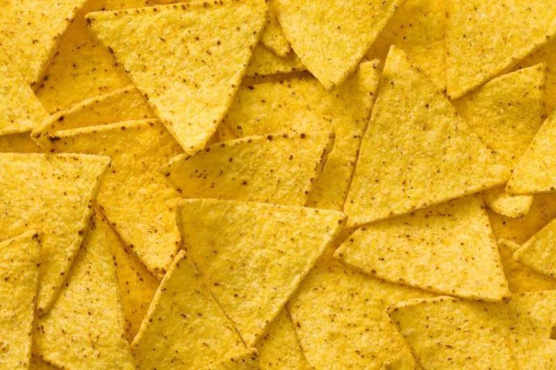 Fried Doritos Tortilla Corn Chips Processing Line Snack Extruder Machine