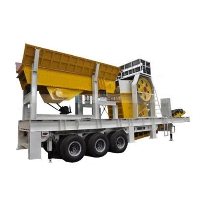 50-100tph Mobile Stone Crushing Machinery Production Rock Limestone Coal Granite Ore Jaw ...