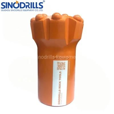 T38 64mm Rock Drilling Flat Face Thread Drill Button Bit