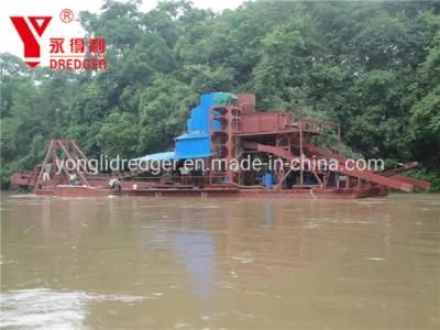 Bucket Chain Type Gold Dredger for River Gold Dredging