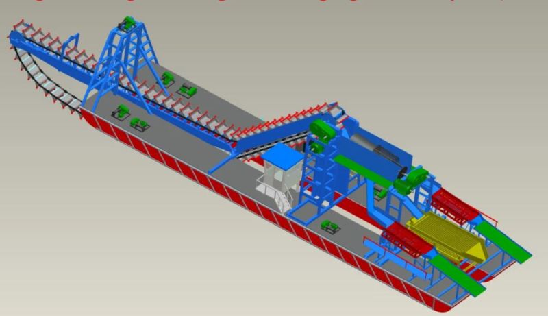 Bucket Chain Gold and Diamond Mining Machinery Used in River