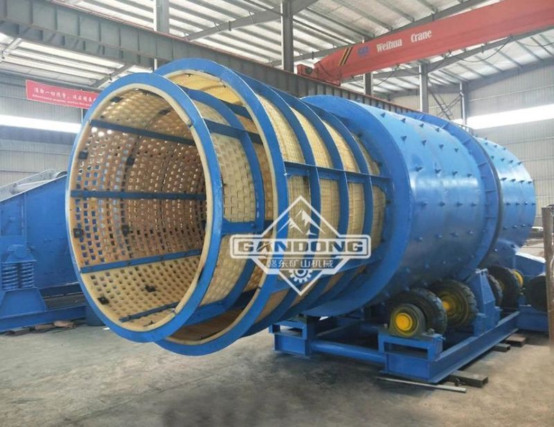 Heavy Clay Washing Machine Rotary Drum Scrubber
