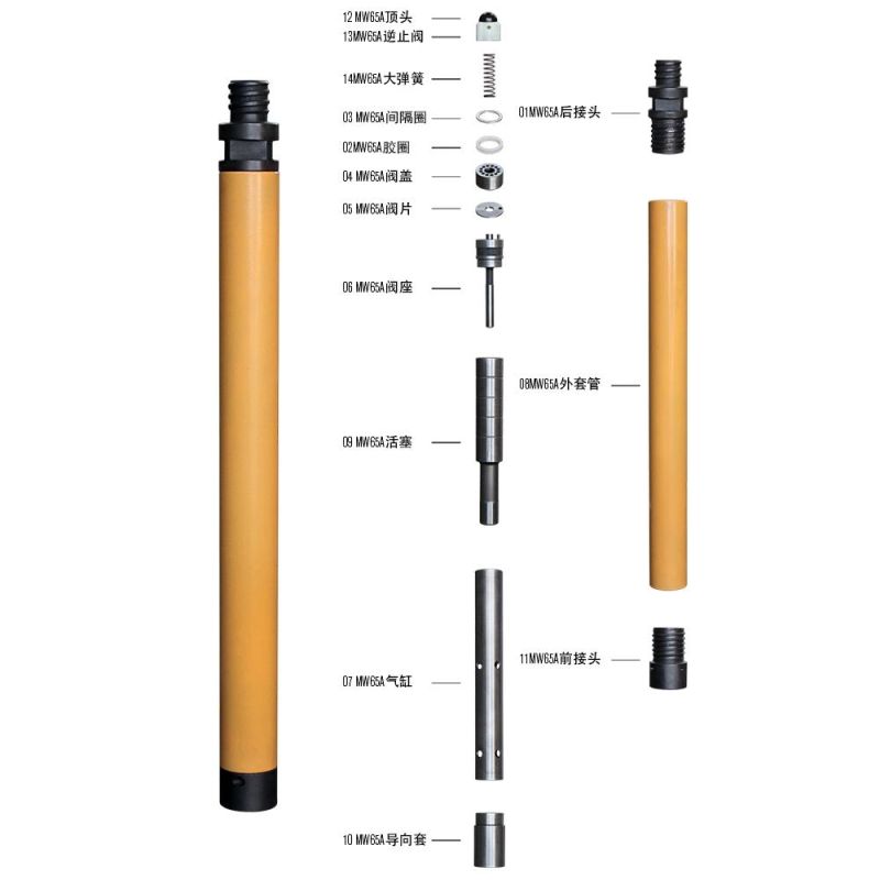 D Miningwell Hot Sale DTH Hammer 65A 6 Inch Used for Water Well Drill Rigs DTH Hammer