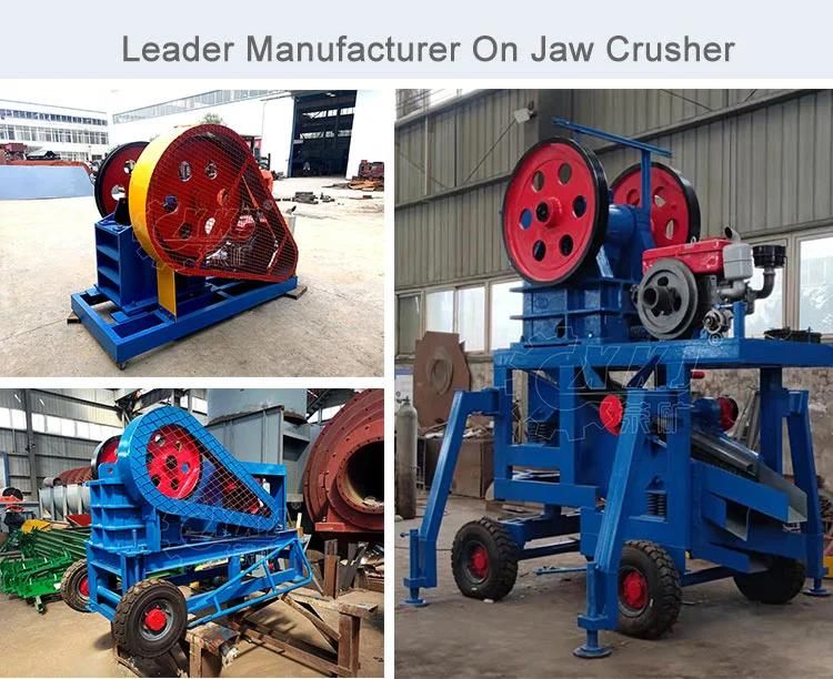 China Made 10tph Fixed Diesel Engine Jaw Crusher PE250X400