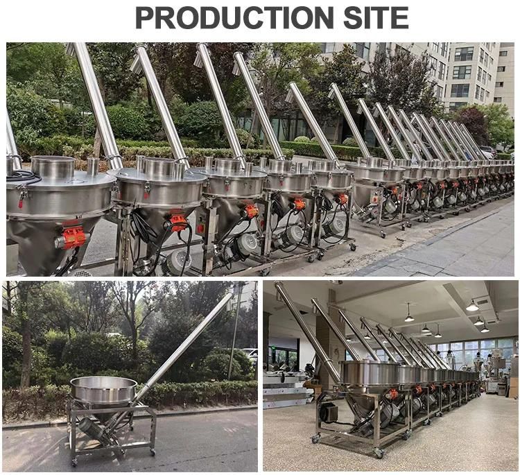 Stainless Steel Screw Conveyor System Inclined Tubular Hopper Concrete Powder
