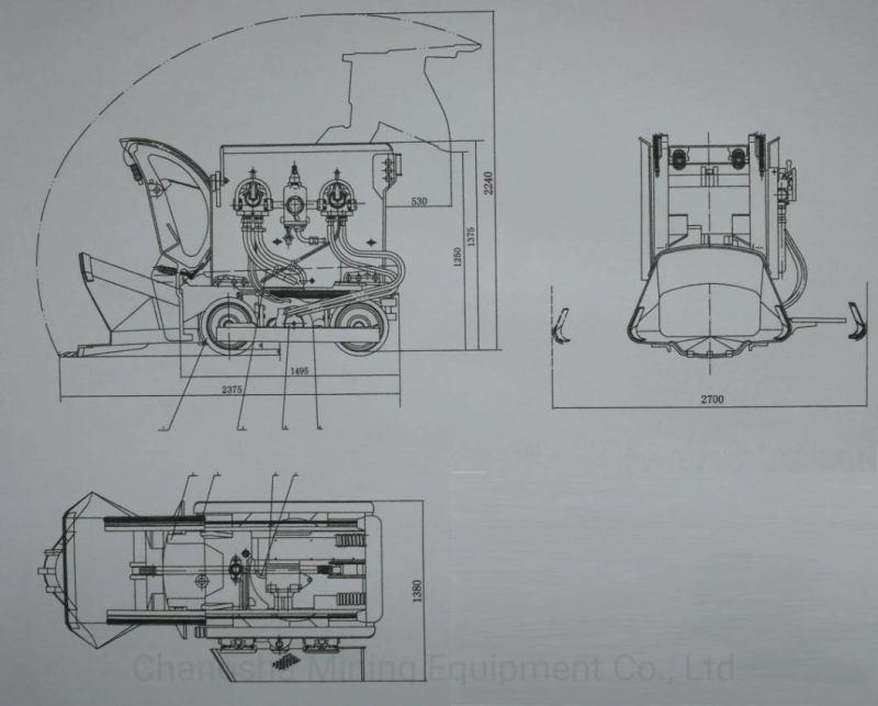 Underground Tunnel Use Rock Loader, Mucker