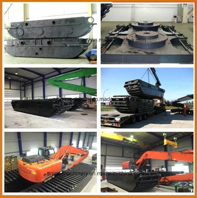 Good Price for Doosan Dh215-7 Amphibious Excavator with Undercarriage Pontoon