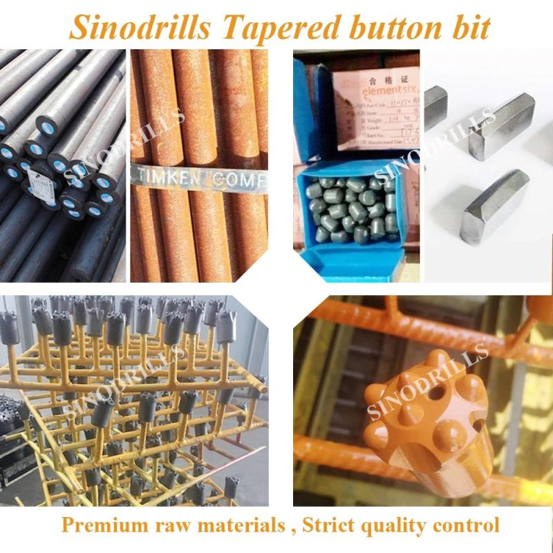 Hot Sale in Peru 38mm Taper Button Rock Drill Bits