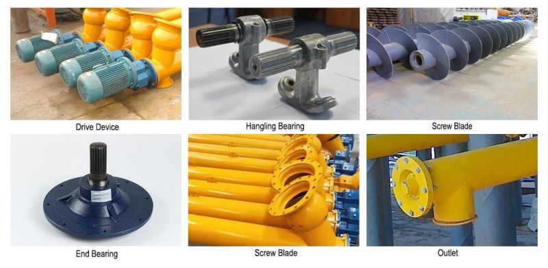 Good Performance Silo Tube Shaft Screw Auger Conveyor Manufacturer Inclined Screw Conveyor Carbon Steel Pipe Type Screw Conveyor