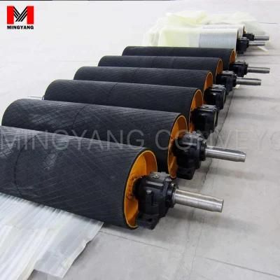Conveyor Drive Pulley with 12mm Rubber Lagging