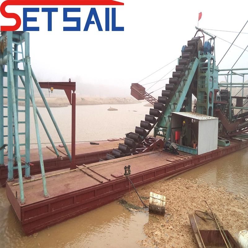 Bucket Chain Type Gold and Diamond Dredger for River