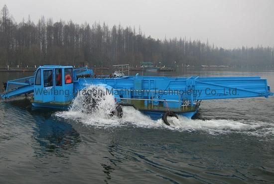 Water Hyacinth Cutting and Cleaning Boat