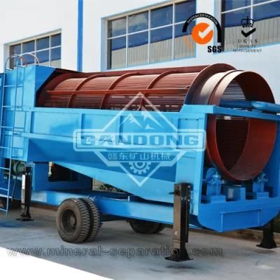 Mobile Gold Trommel Wash Plant Including Sluice Box Vibrating Screen Feeder Screen