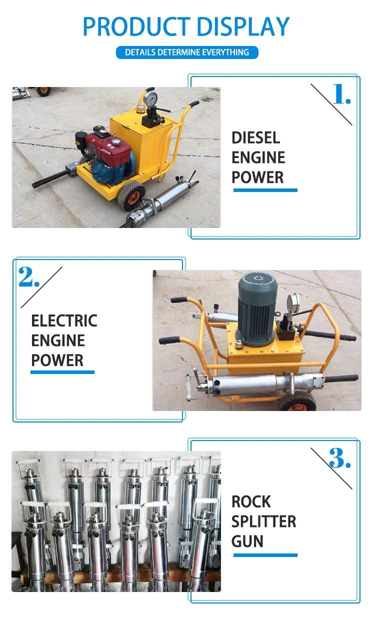Good Price Portable Rock Splitter 800t Hydraulic Stone Splitting Machine