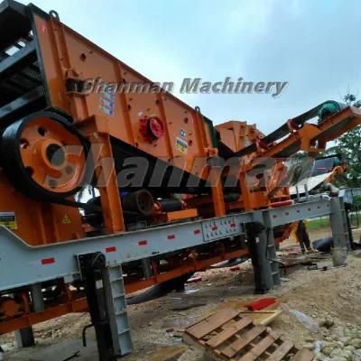 50tph Capacity Combine Mobile Screening Jaw Impact Crusher Machine