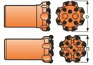 T45 Deep Long Hole Bench Drilling Tungsten Carbide Buttons Thread Quarry Rock Bit
