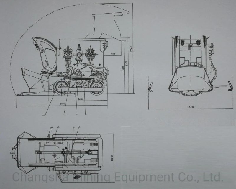 Underground Mining Use Wheeled Stone Rocking Loader