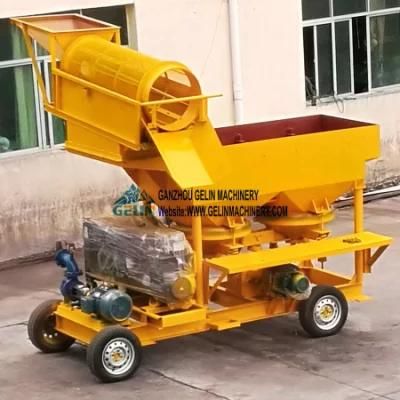 Portable Mobile Type Complete Alluvial Gold Diamond Washing Plant