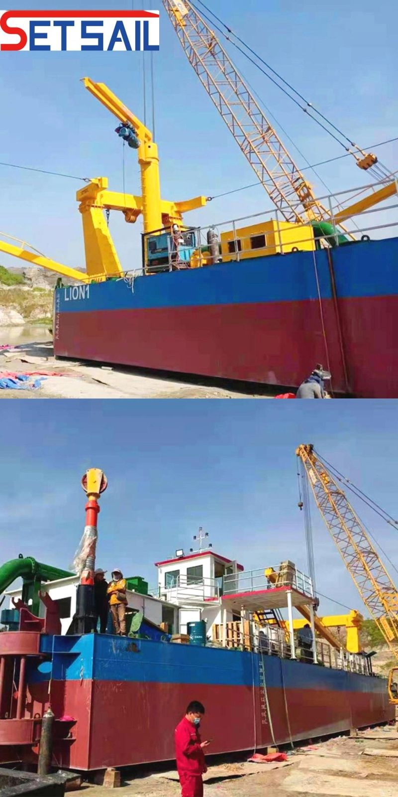 High Efficiency Diesel Engine Cutter Sand Dredger with Cutter Head