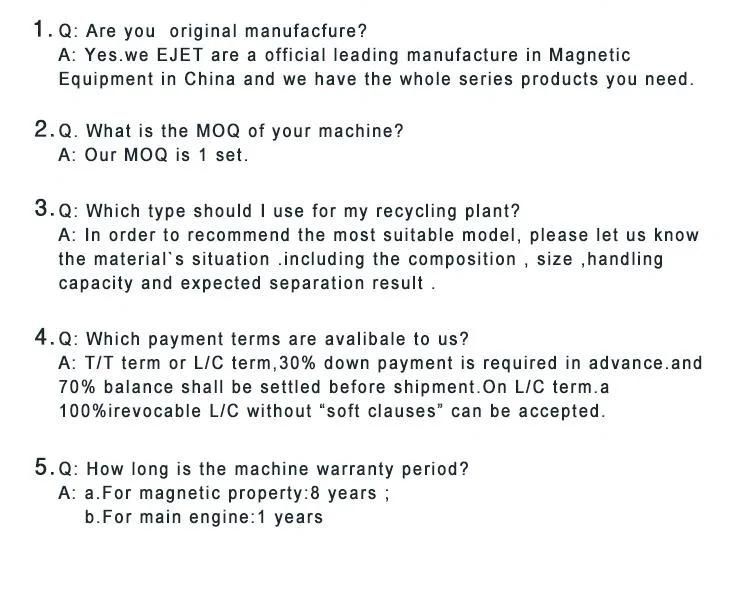 3PC 600 Three Disc High Magnetic Field Intensity 20000 GS High Intensity Electromagnetic Belt Type Tungsten Tin Tantalum Niobium