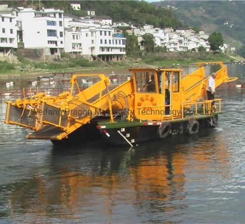 Easy Operation Rubbish Salvage Boat Grass Cutting Harvester Reed Harvester
