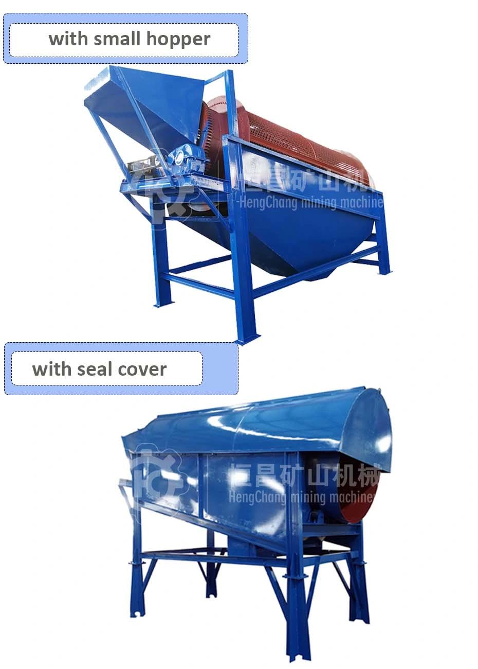 Small Size Gold Washing Plant Gold Mining Equipment Mobile Trommel Screen with Slulice Box and Diesel Engine