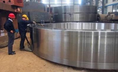 Rotary Dryer Support Roller with a Cylindrical Ring Supporting The Kiln Shell