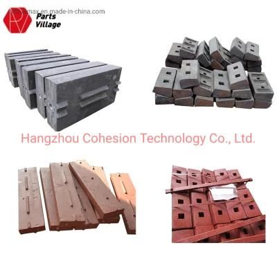 High Chrome Martensitic with Ceramic Insert Blow Bar of impact crusher suit for Kleenmann ...