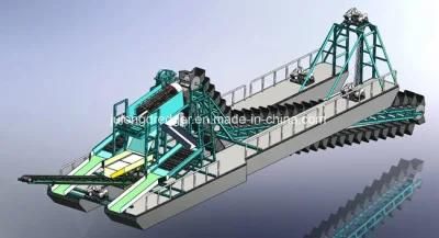Bucket Chain Gold Mining Diamond Dredger with New Design